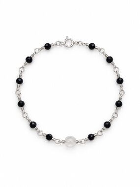 AMB1 Black Onyx + Moonstone Bracelet